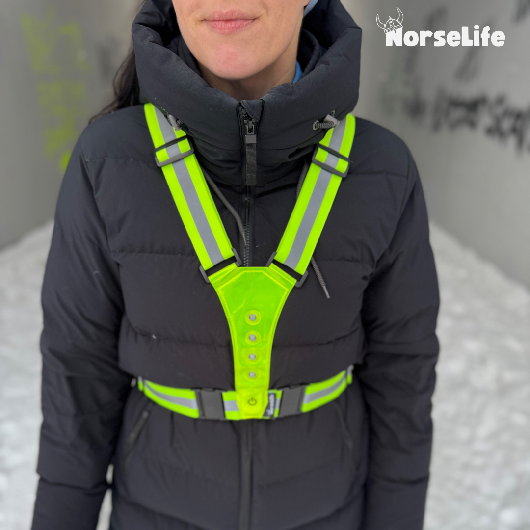Norselife Refleksvest med LED-lys - velg farge