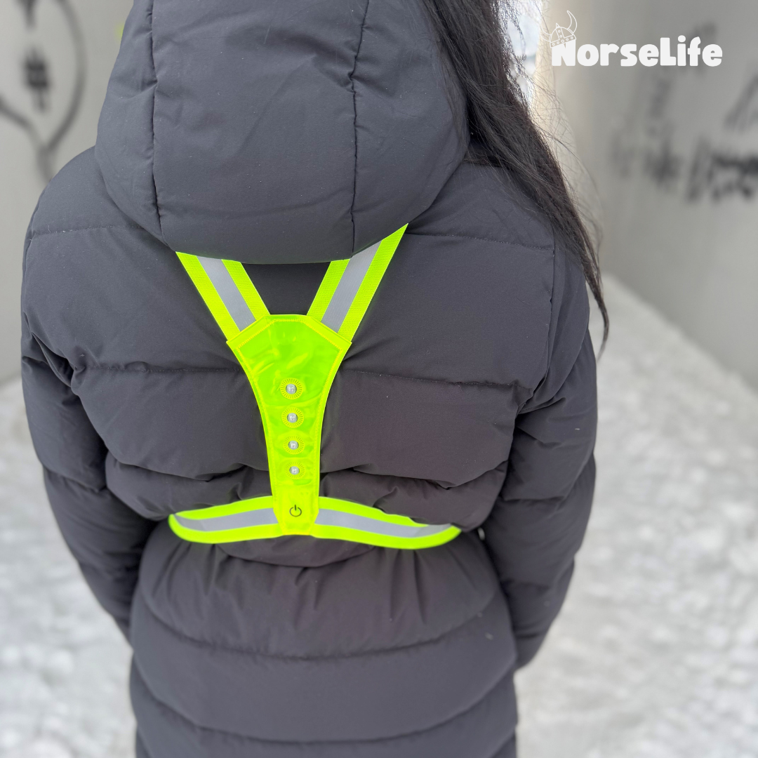 Norselife Refleksvest med LED-lys - velg farge