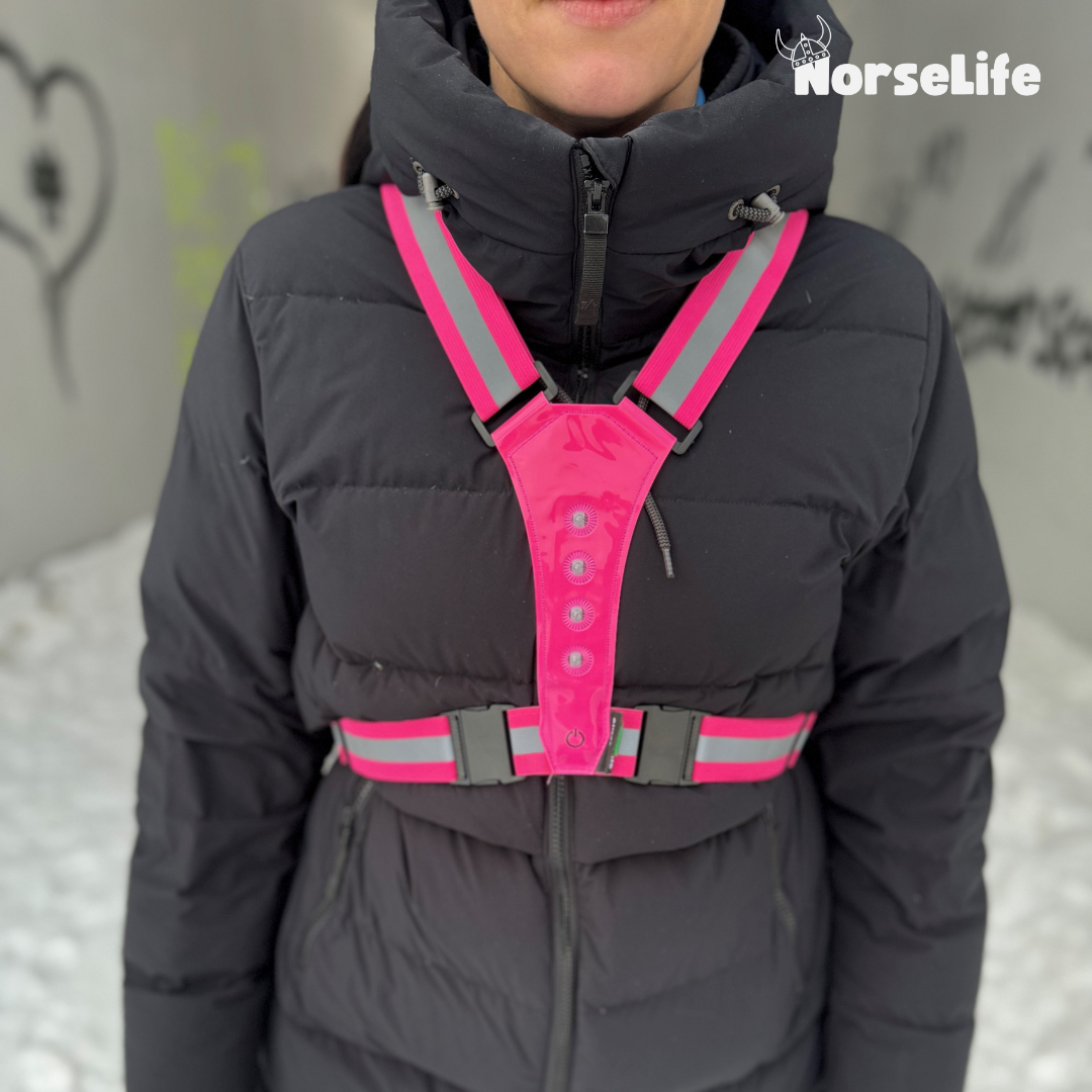 Norselife Refleksvest med LED-lys - velg farge