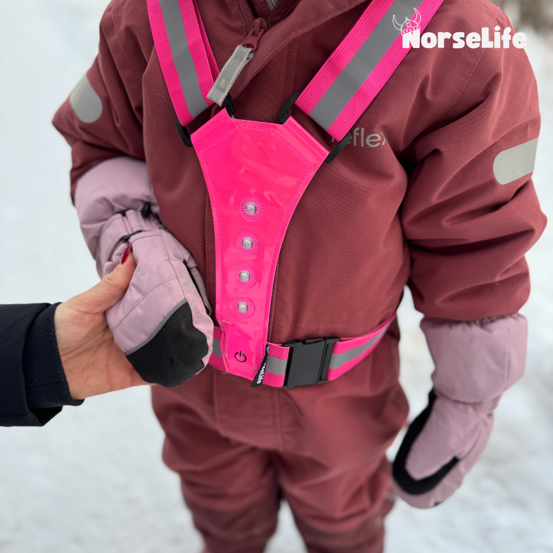 Norselife Refleksvest med LED-lys - velg farge
