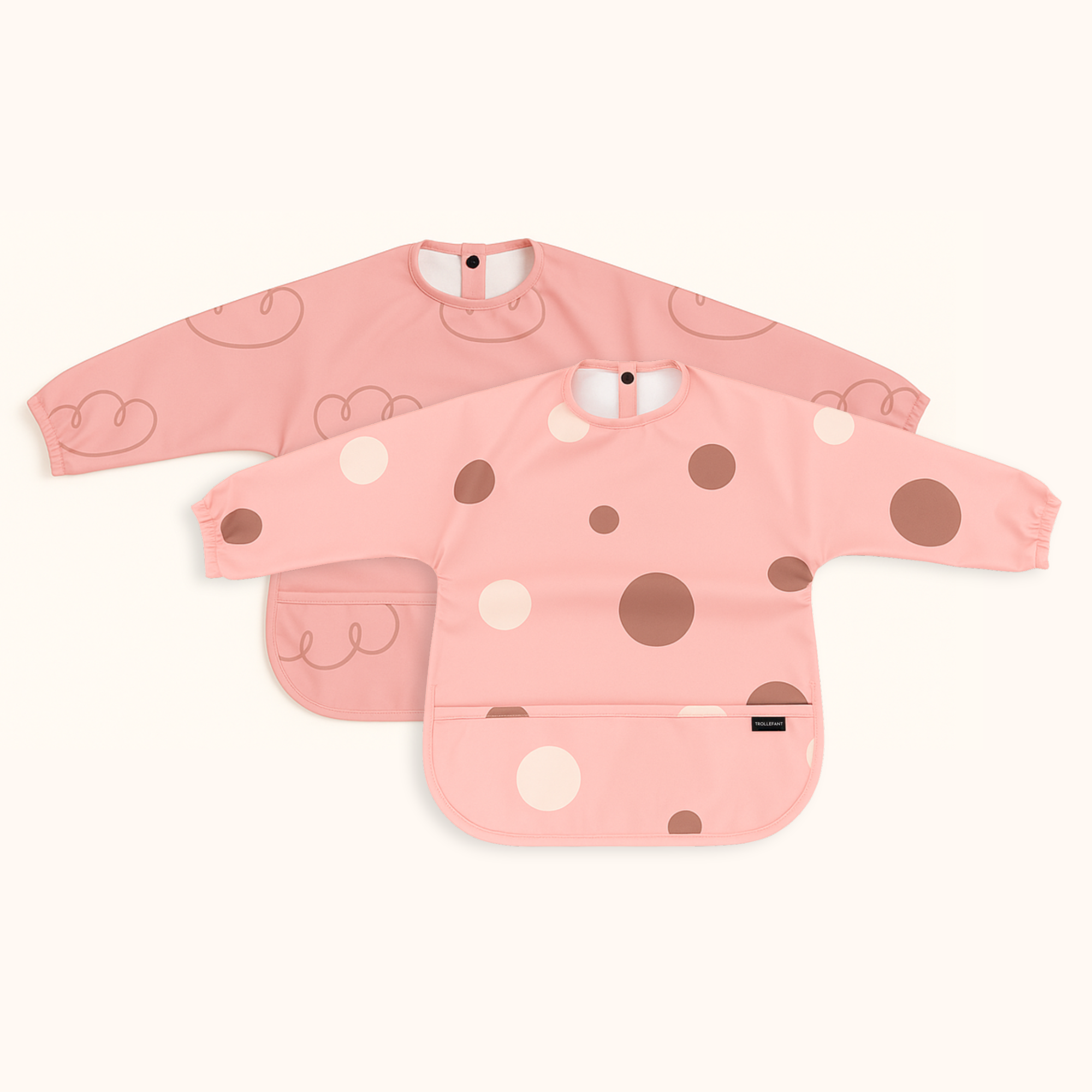 Trollefant Smekke med ermer – 2-pk, rosa