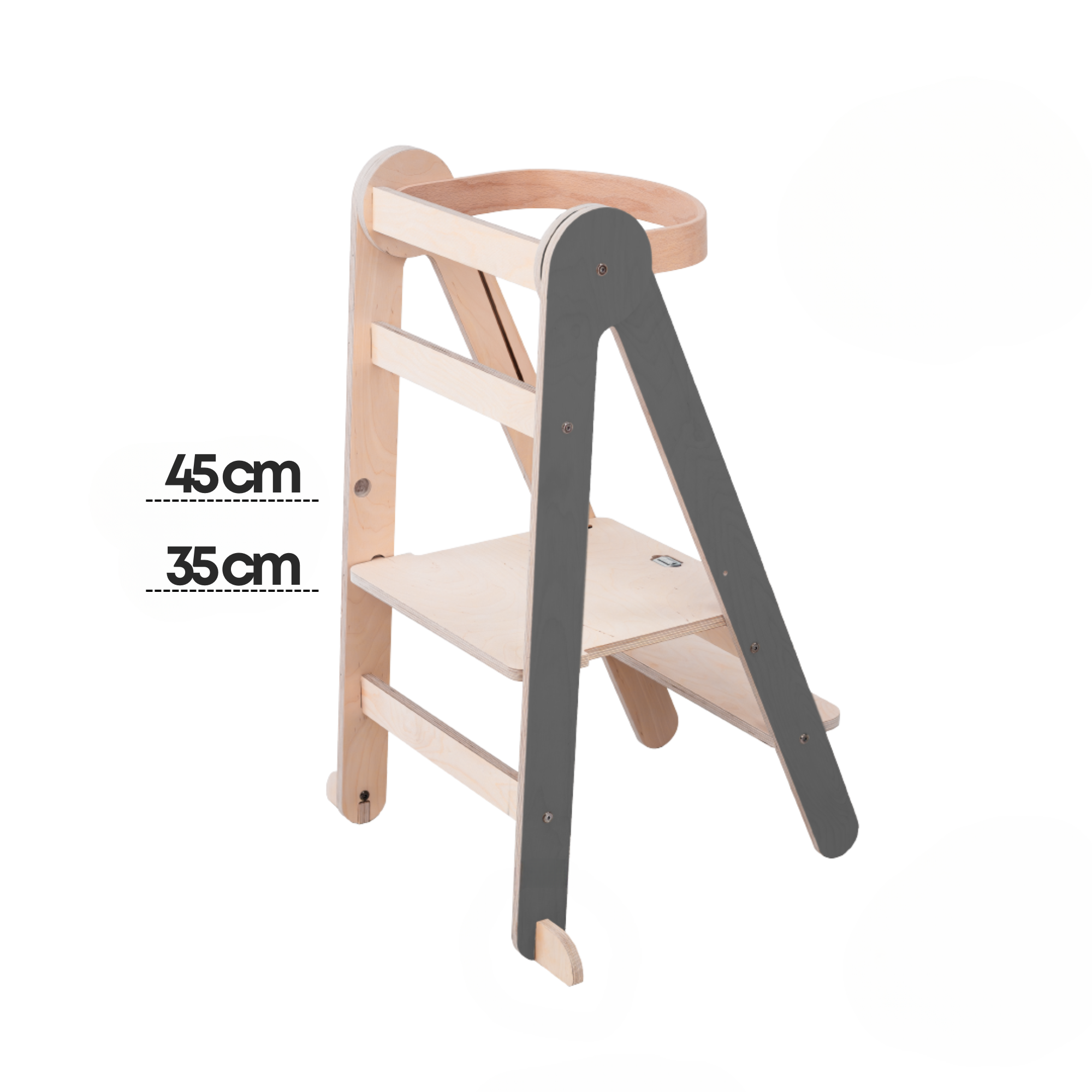 Tower Fold – fleksibel, sammenleggbar kjøkkenhjelp, grå