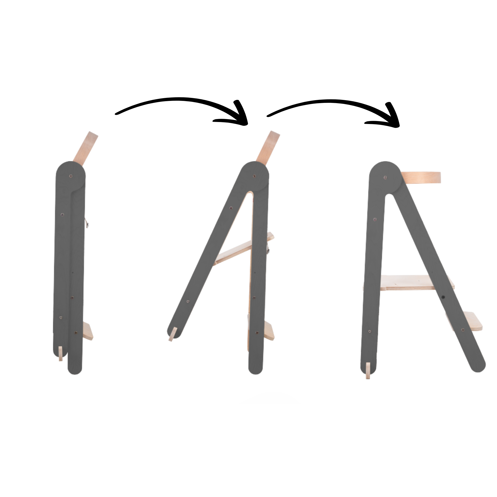 Tower Fold – fleksibel, sammenleggbar kjøkkenhjelp, grå