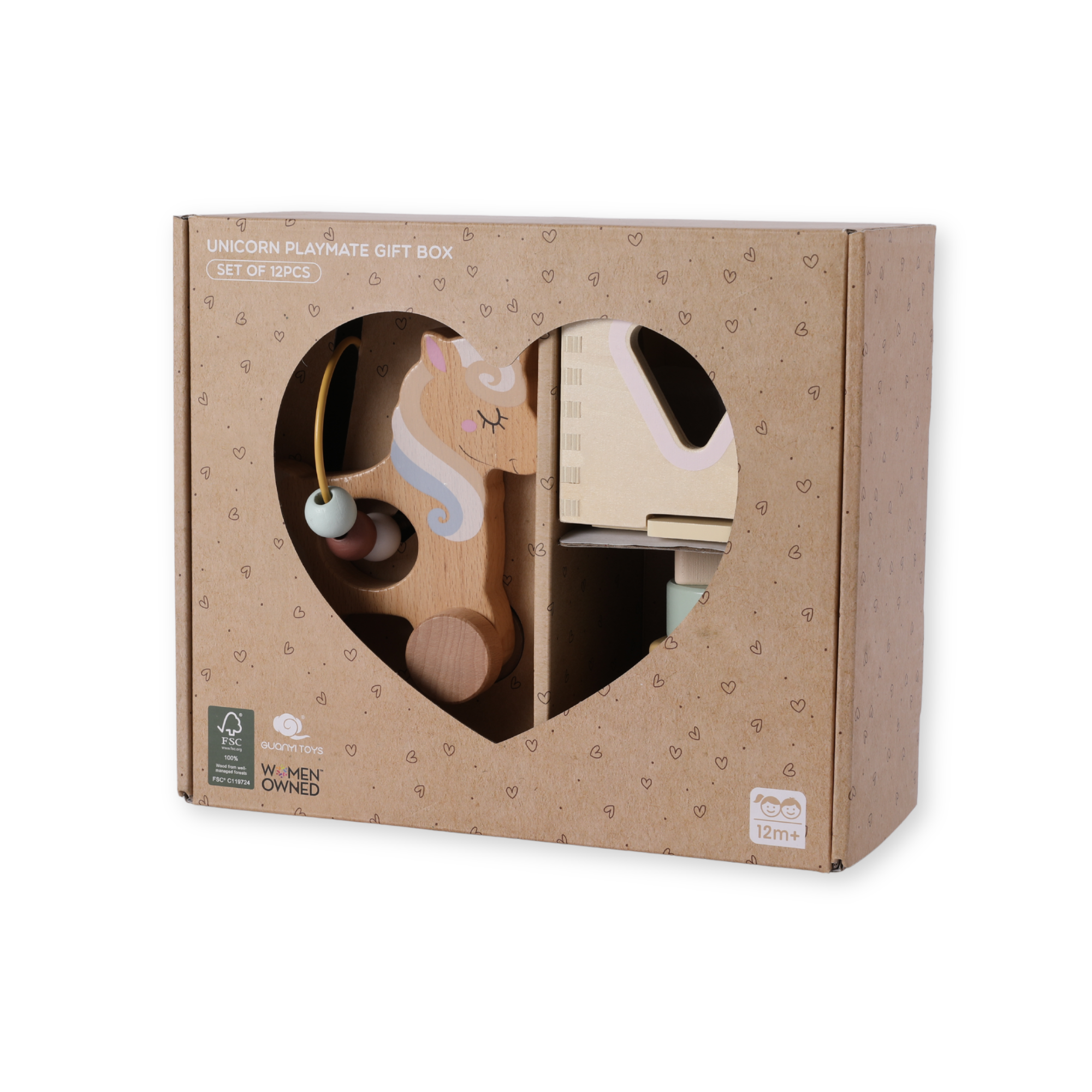 3-i-1 babygavesett – enhjørning i tre