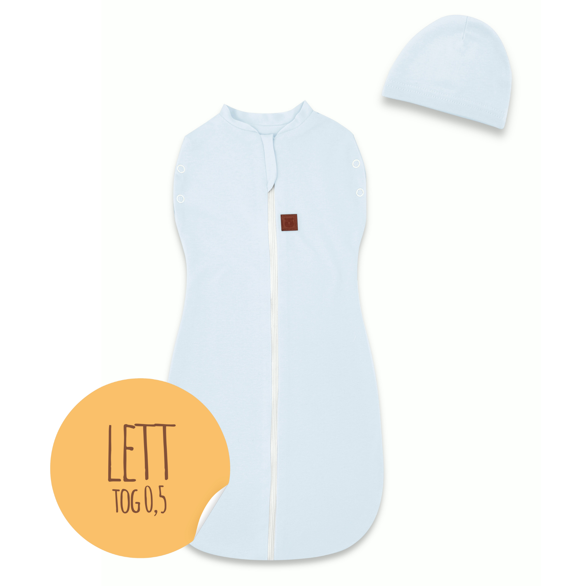 MimiNu Babysvøp m. lue, Baby Blue