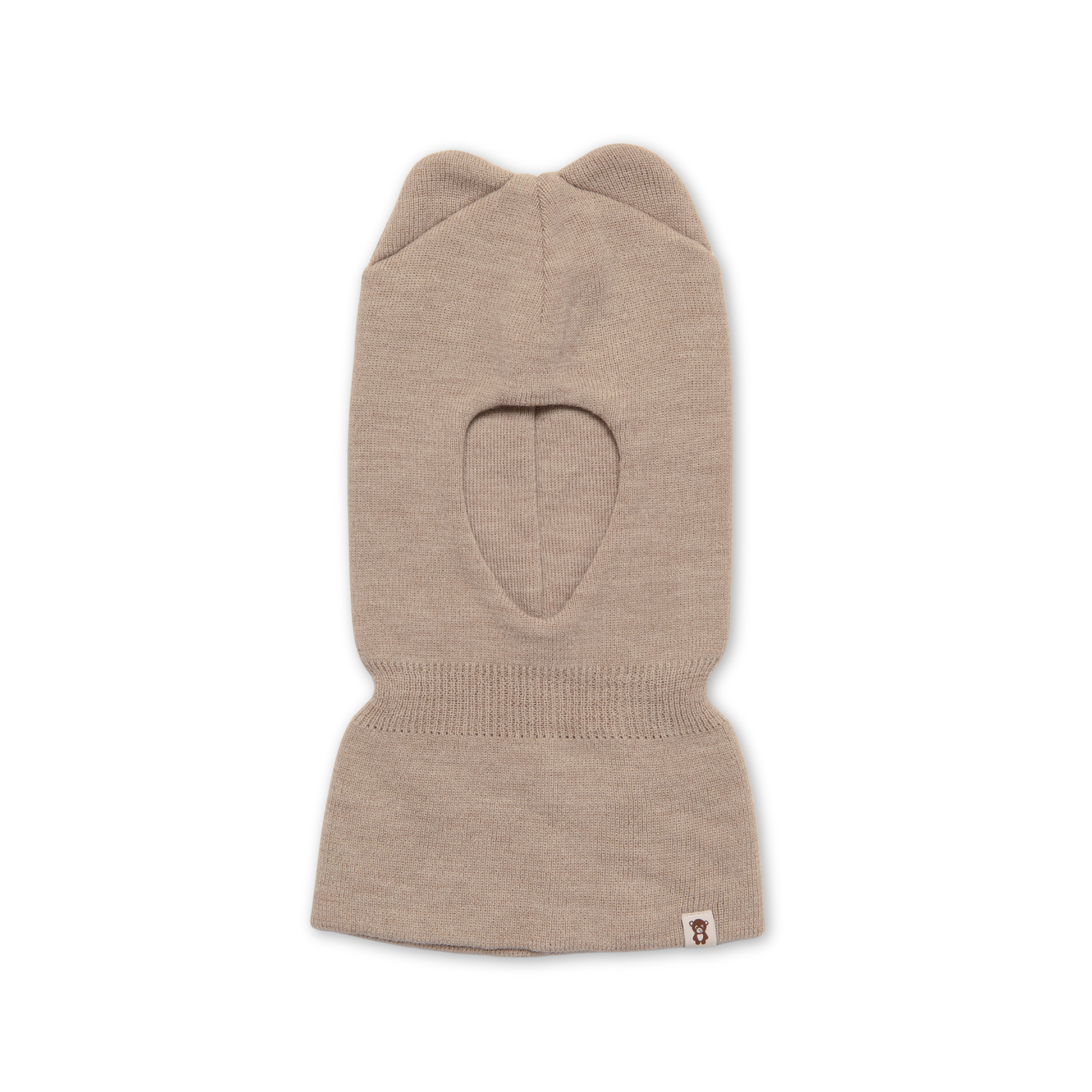 Balaklava i merinoull, beige