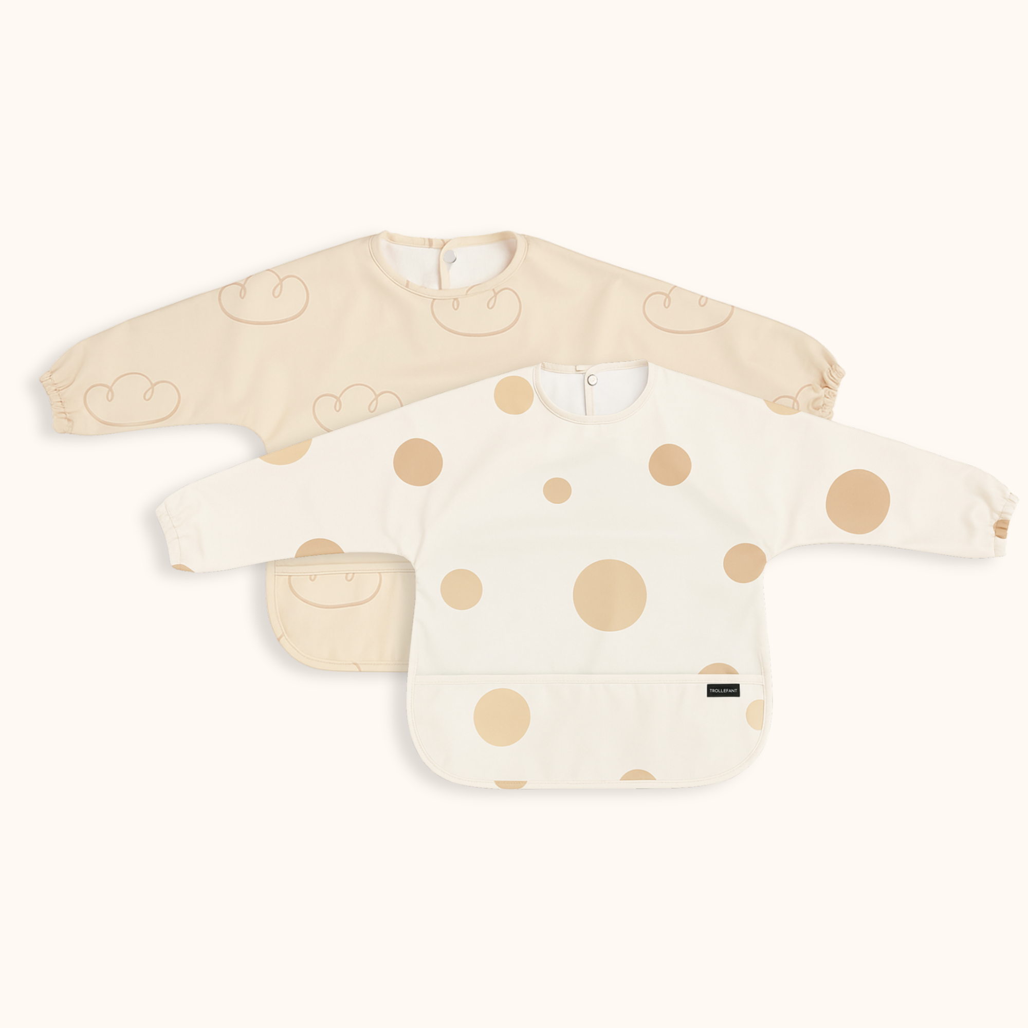 Trollefant Smekke med ermer – 2-pk, beige