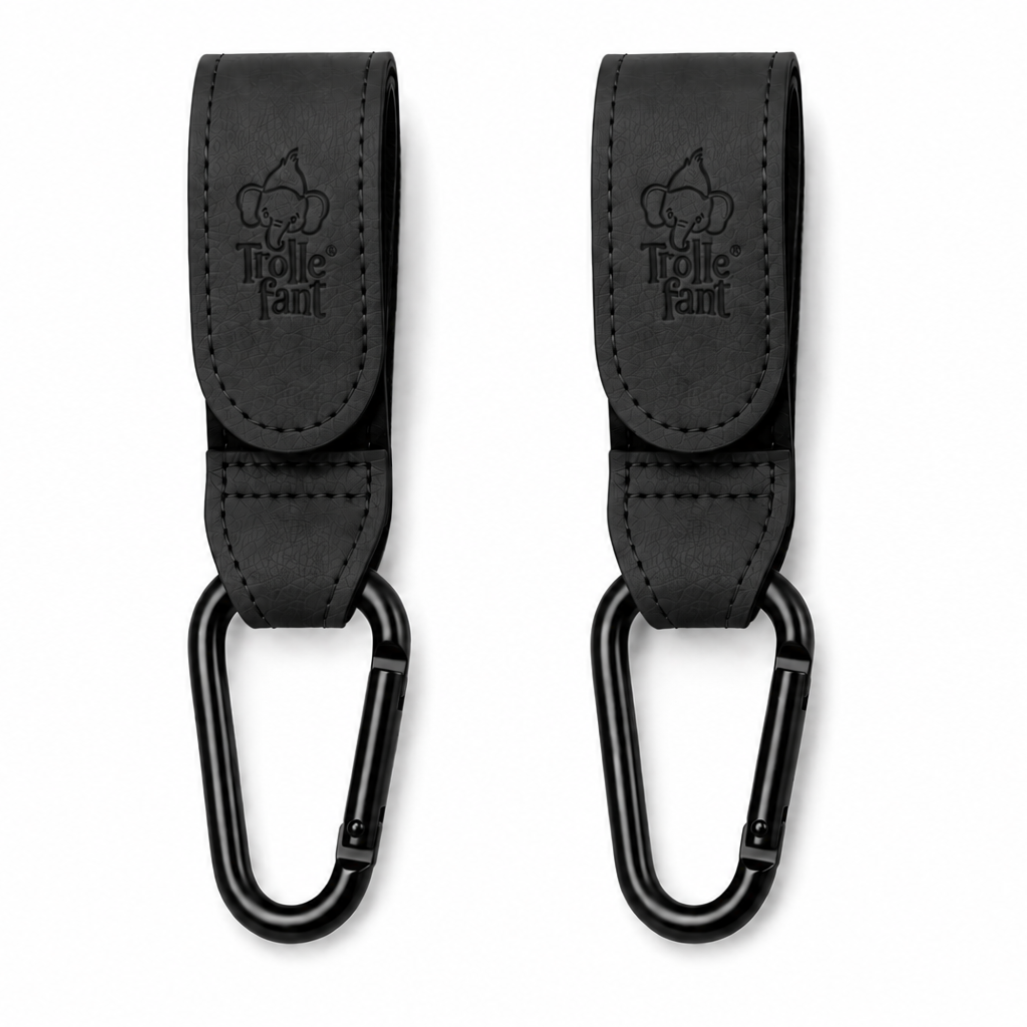 Trollefant Premium barnevognskroker 2-pack, svart