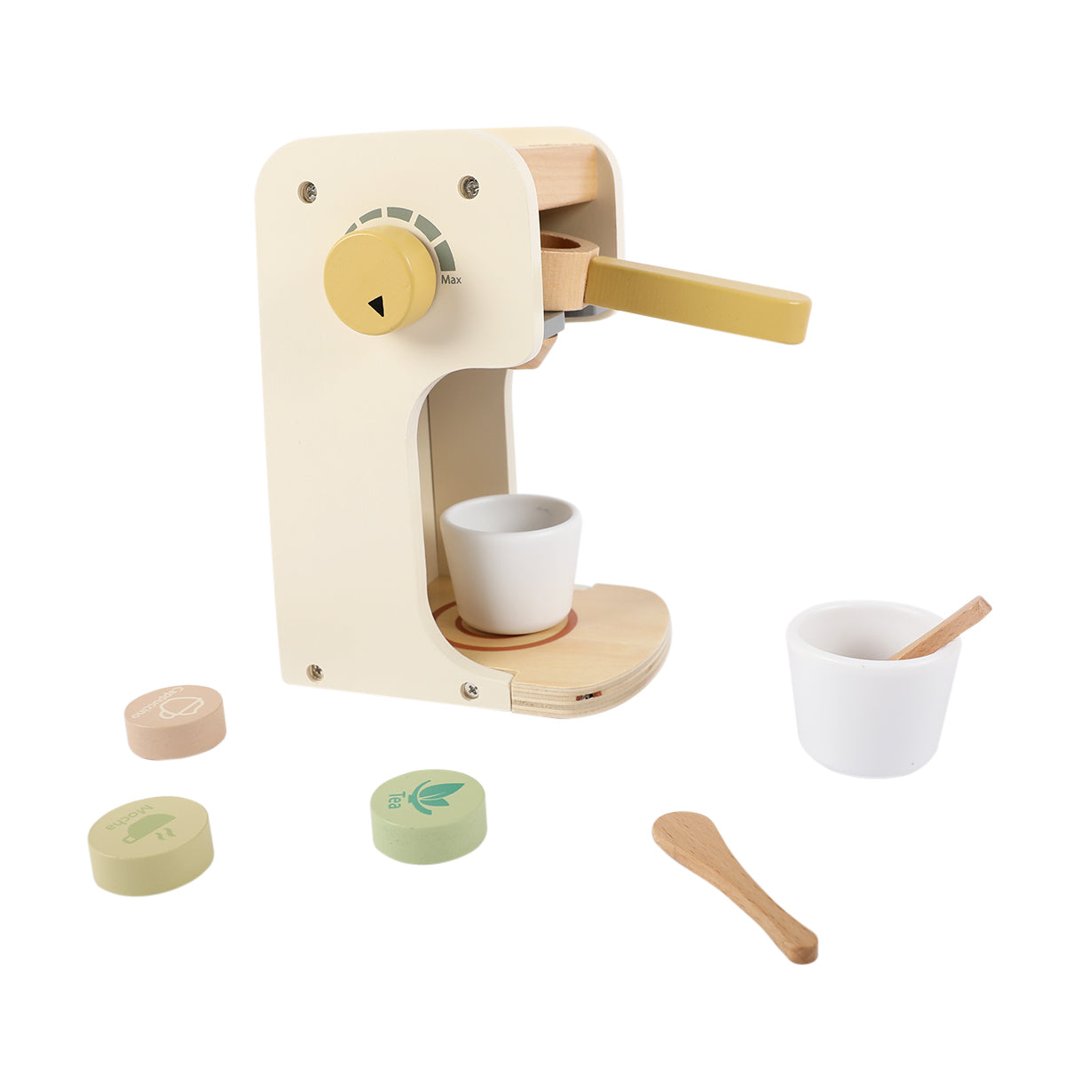 Lekekaffemaskin i tre