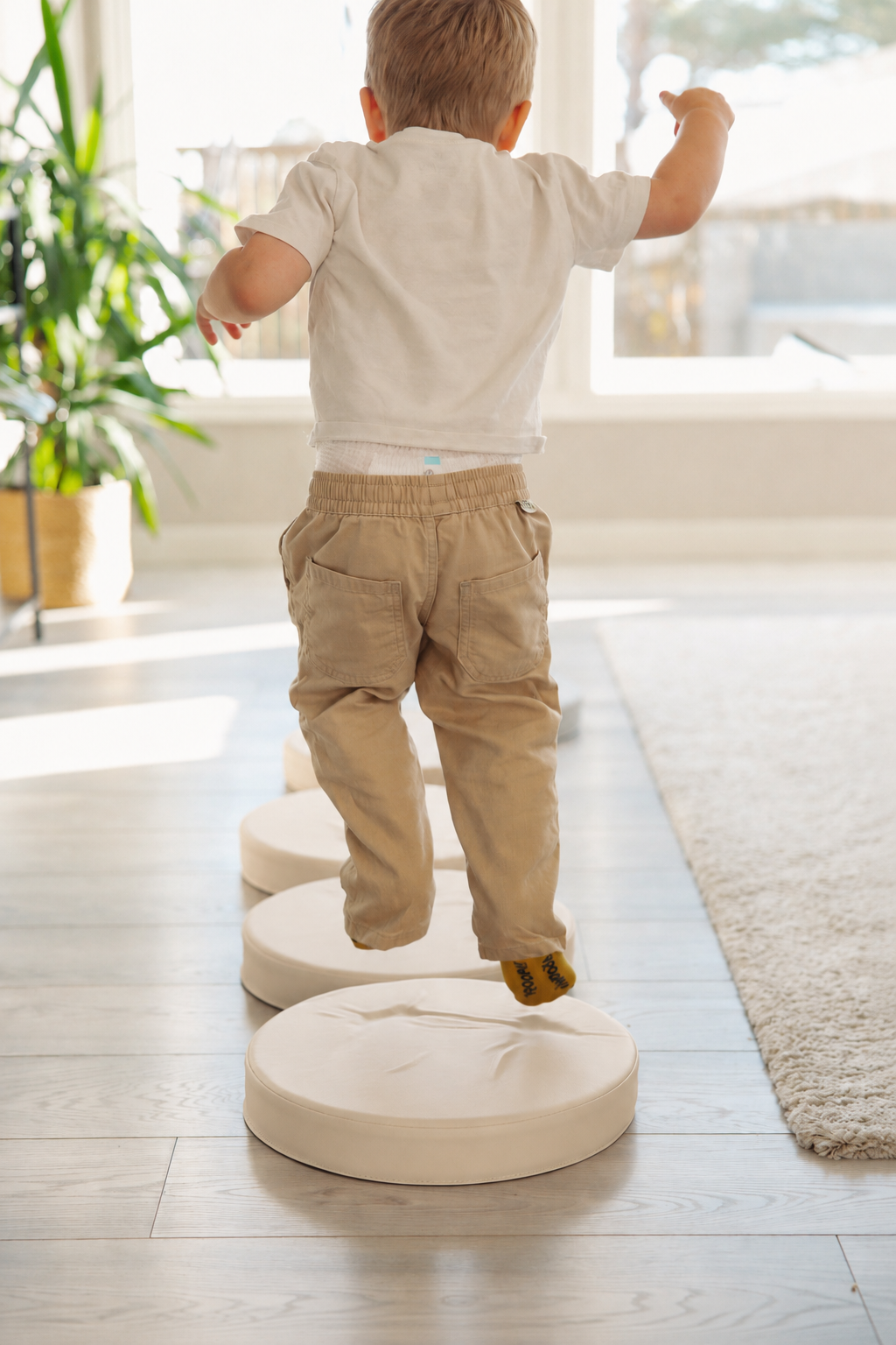 Trollefant Balanseputer – 6 stk, Beige