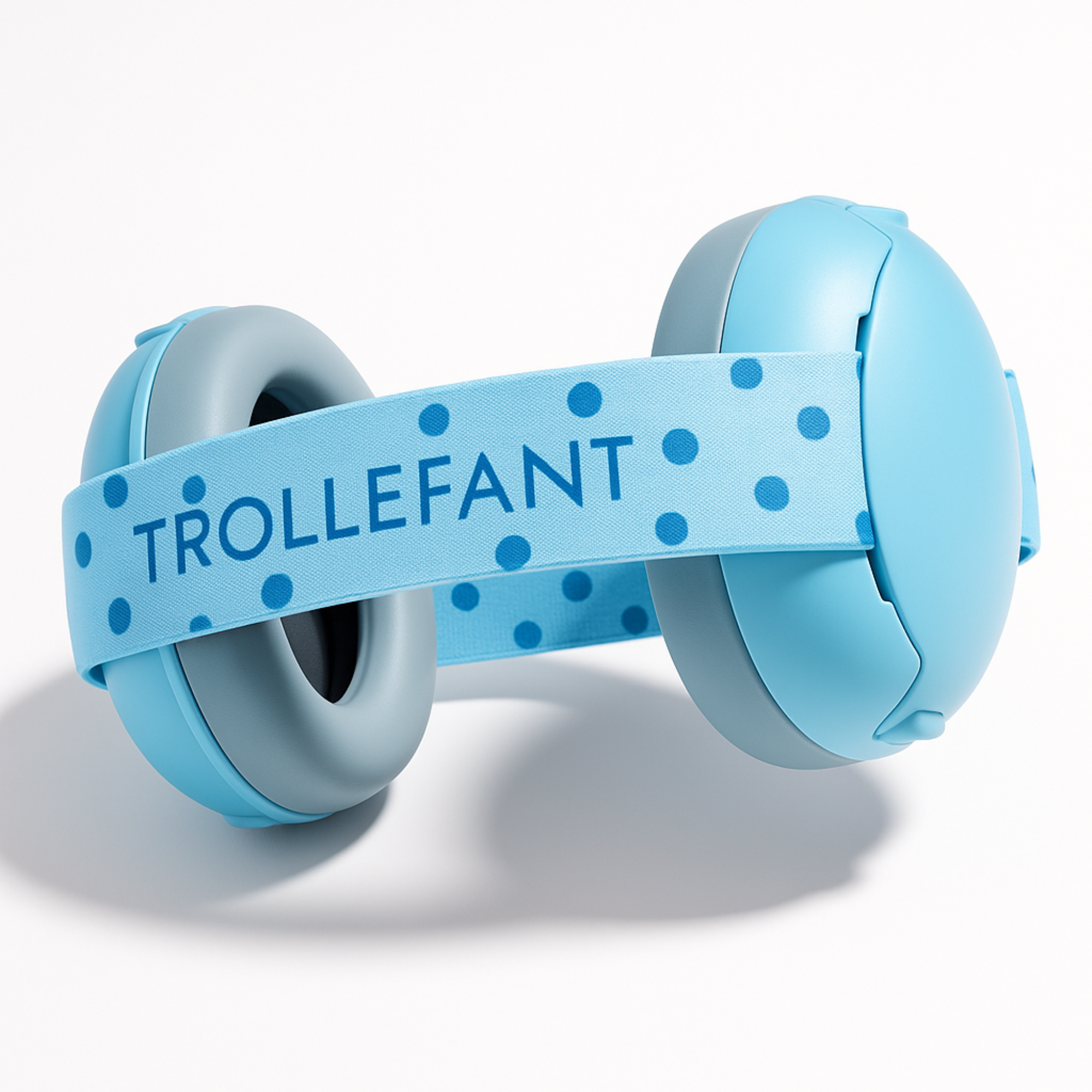 Trollefant hørselsvern for baby, blå