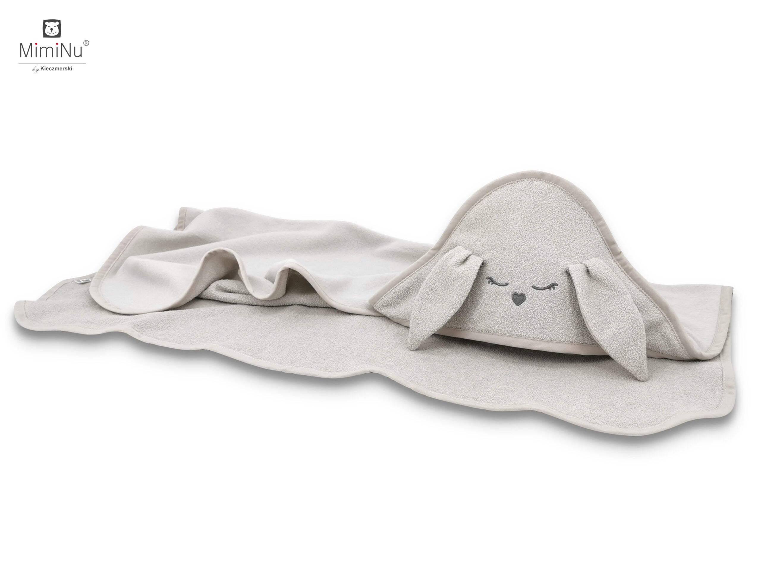 MimiNu Badehåndkle med hette – Bunny, Beige