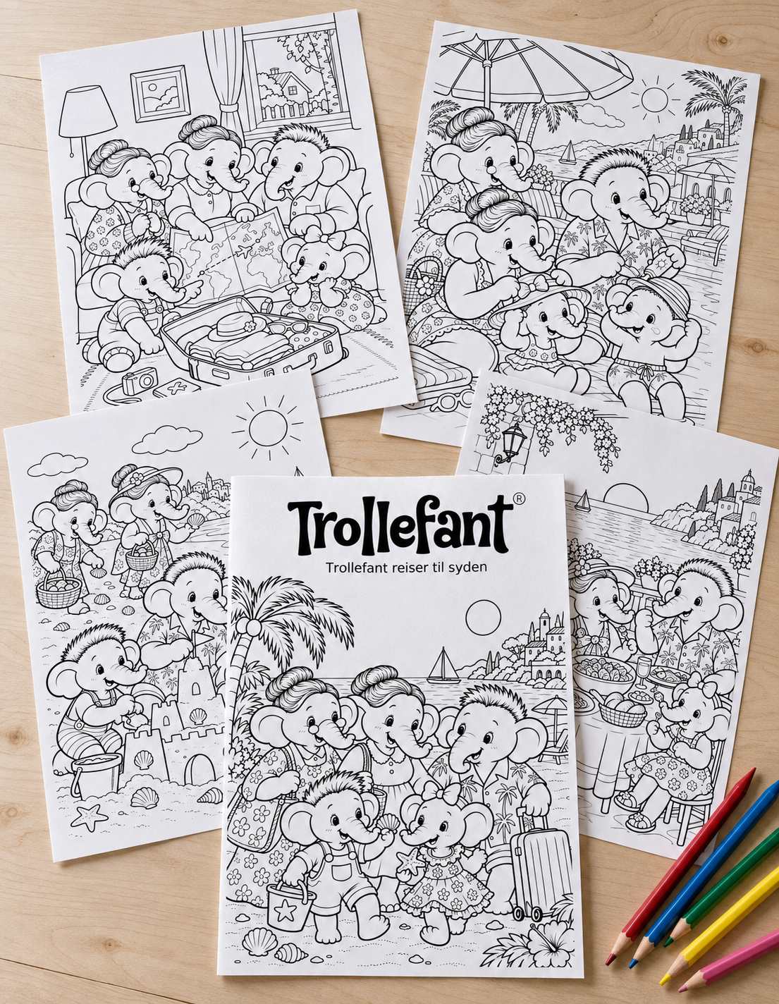 Trollefant Tegnebok – Trollefant drar til Syden