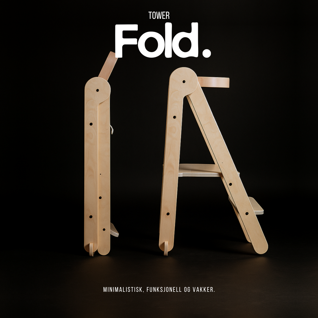 Tower Fold – fleksibel, sammenleggbar kjøkkenhjelp, natur