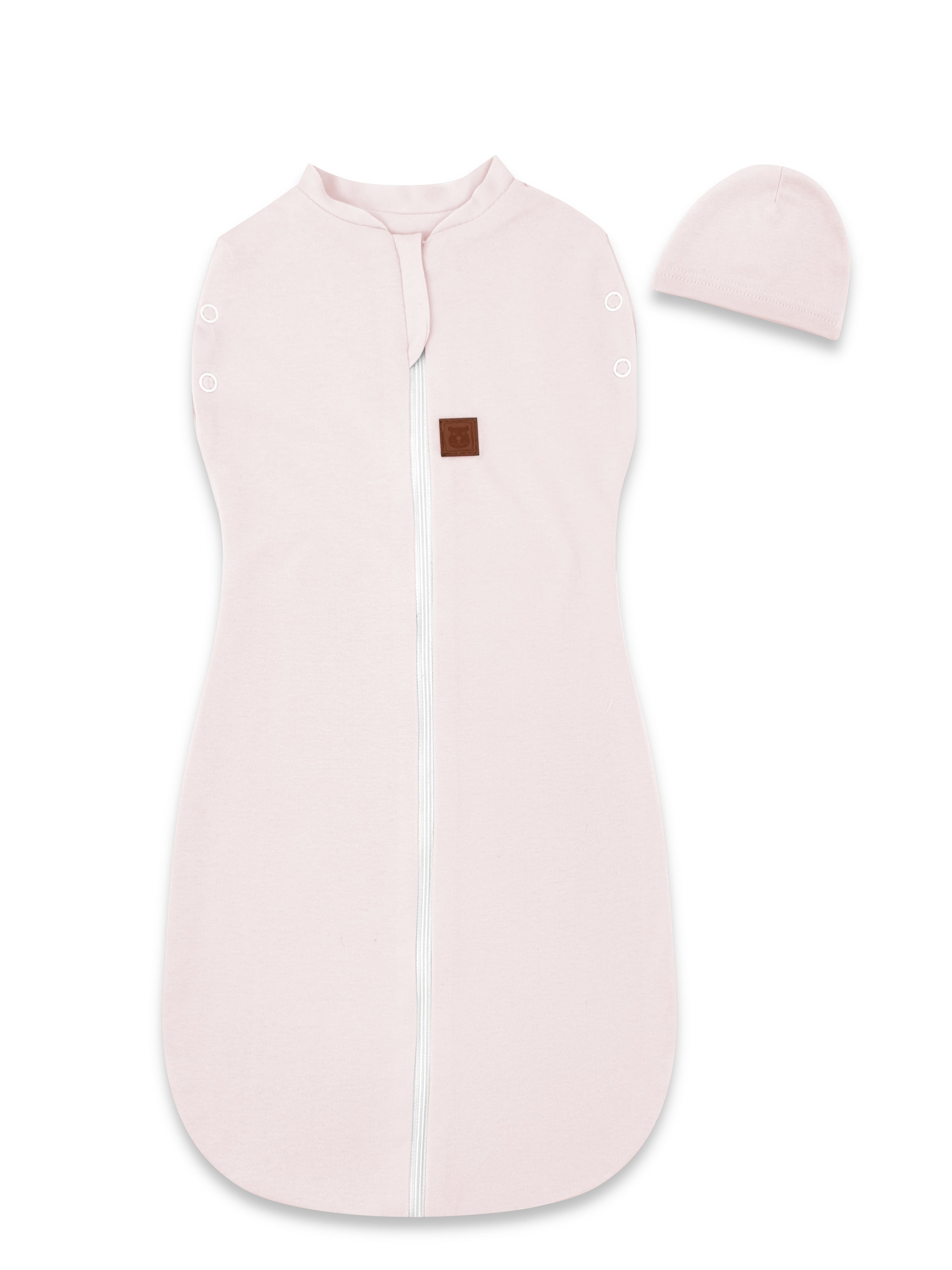 MimiNu Babysvøp m. lue, Powder Pink