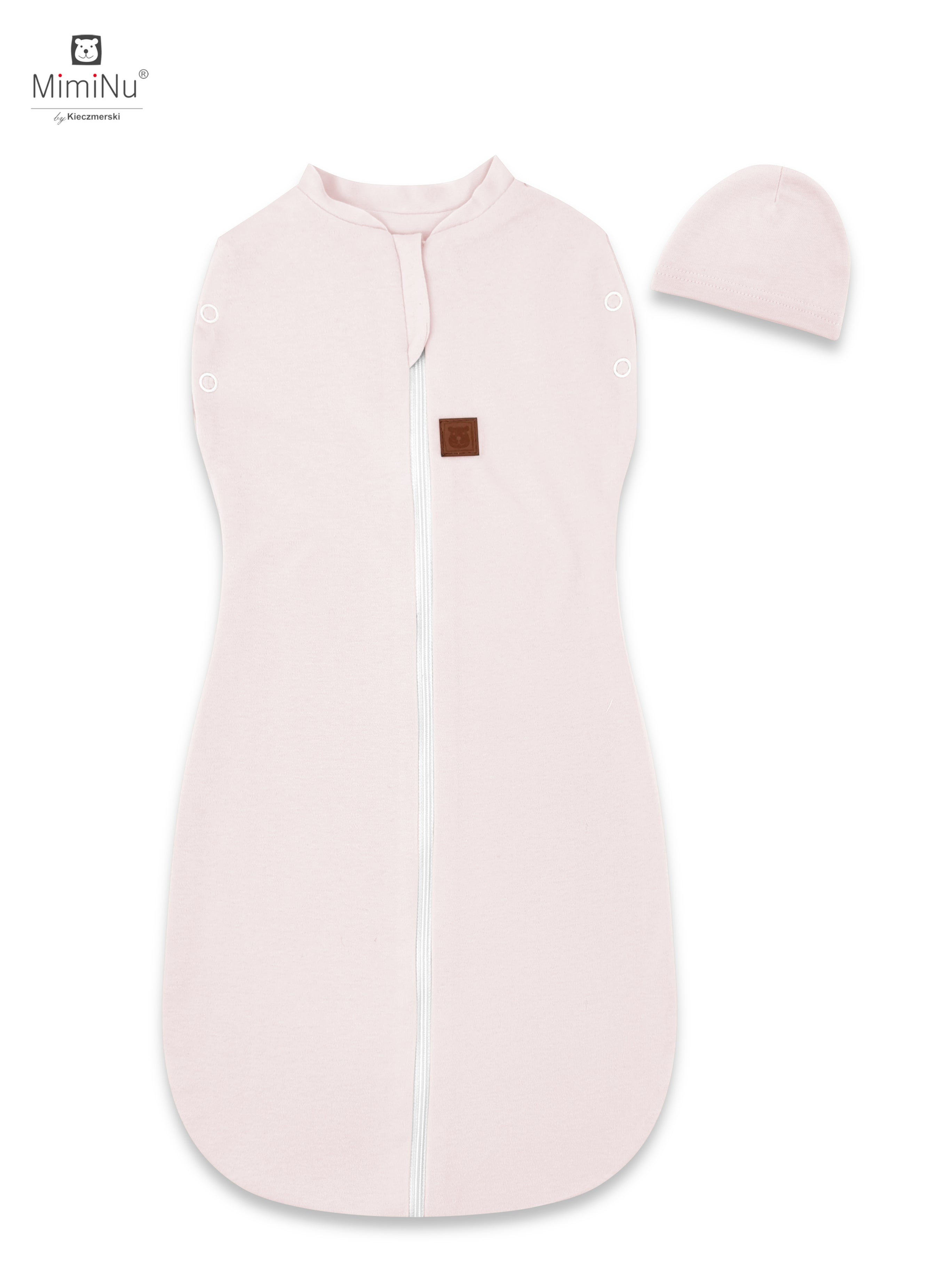 MimiNu Babysvøp m. lue, Powder Pink
