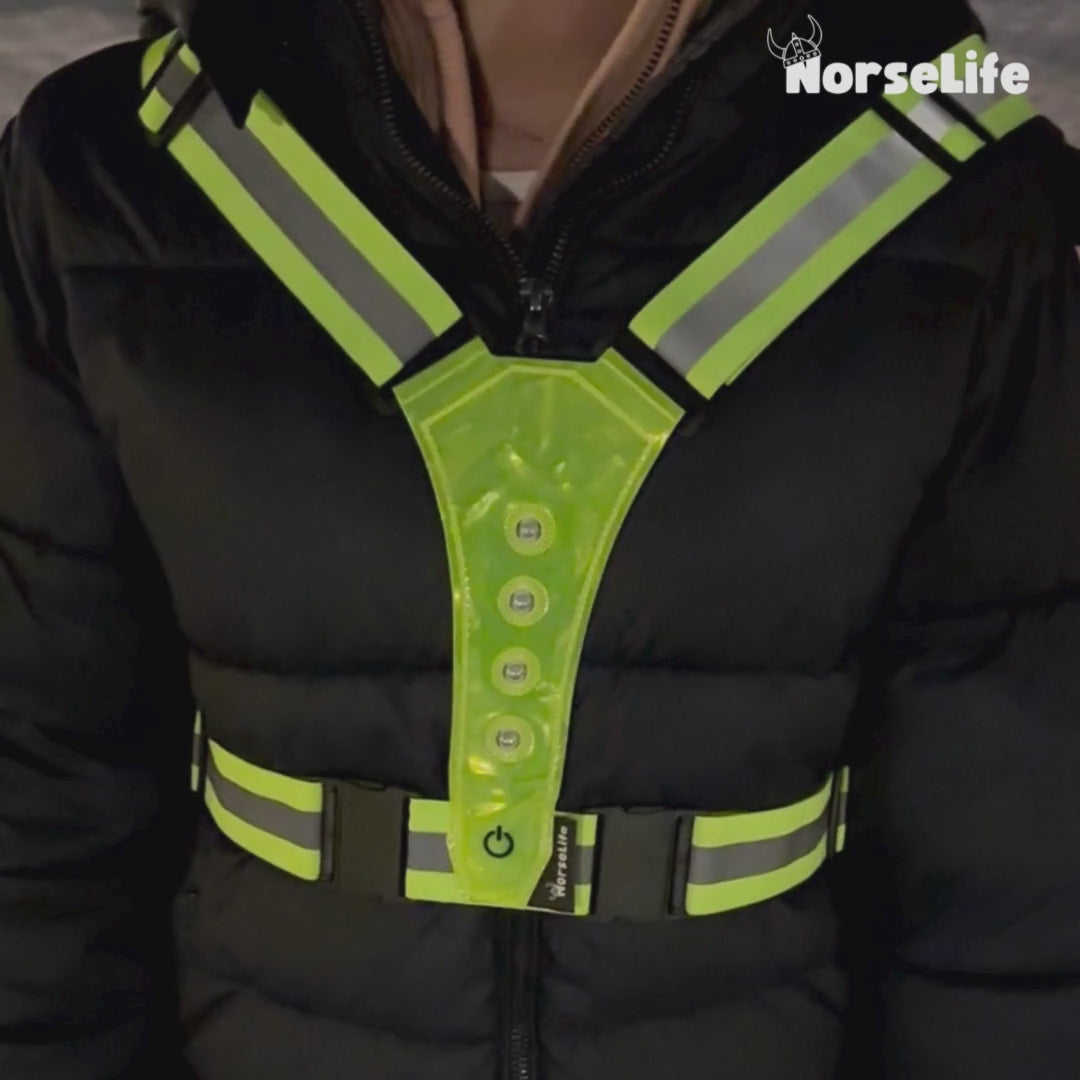 Norselife Refleksvest med LED-lys - velg farge