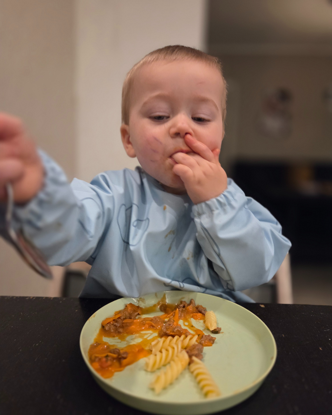 Trollefant Smekke med ermer – 2-pk, blå