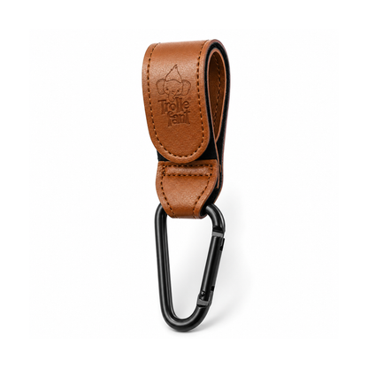 Trollefant Premium barnevognskroker 2-pack, cognac