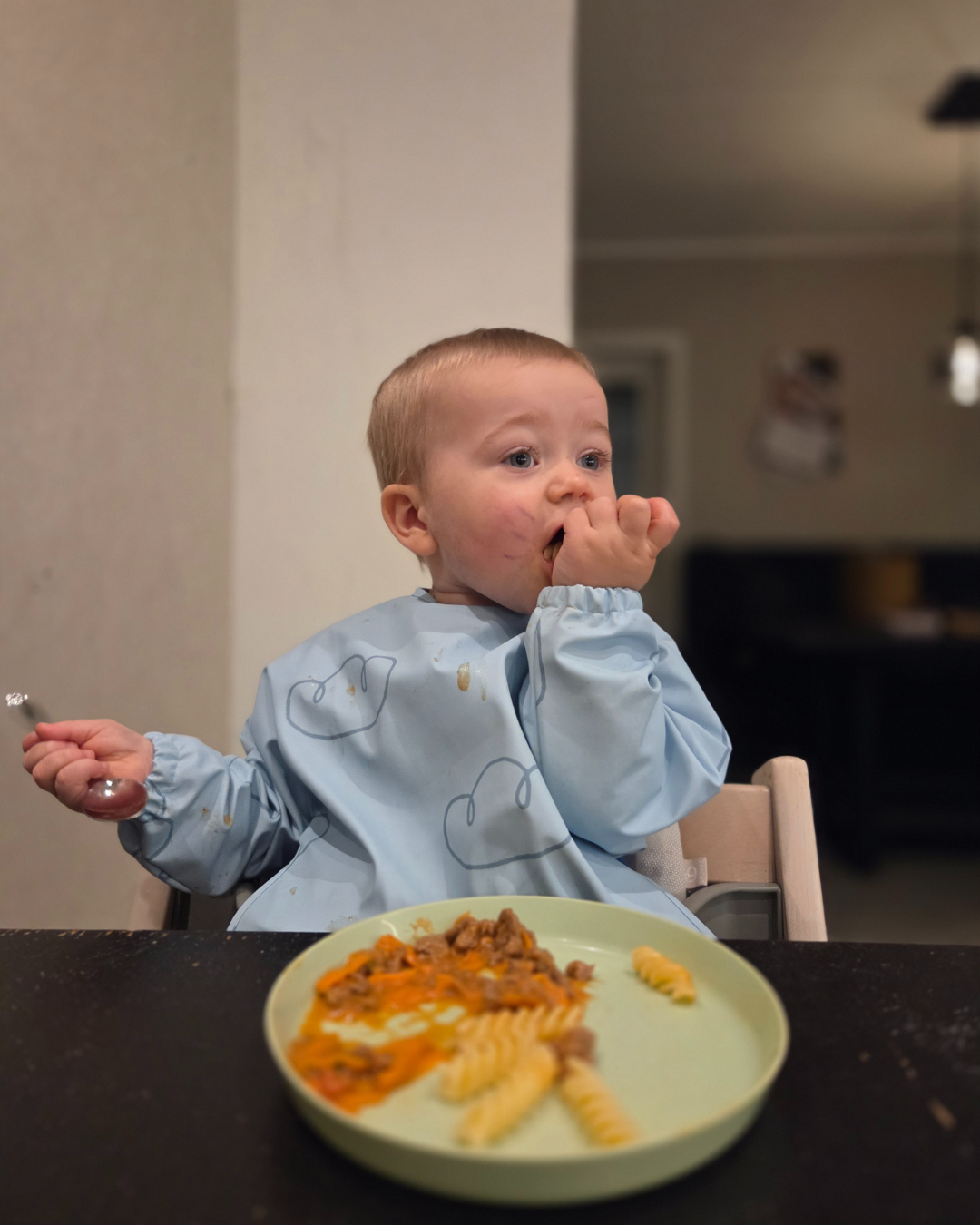 Trollefant Smekke med ermer – 2-pk, blå