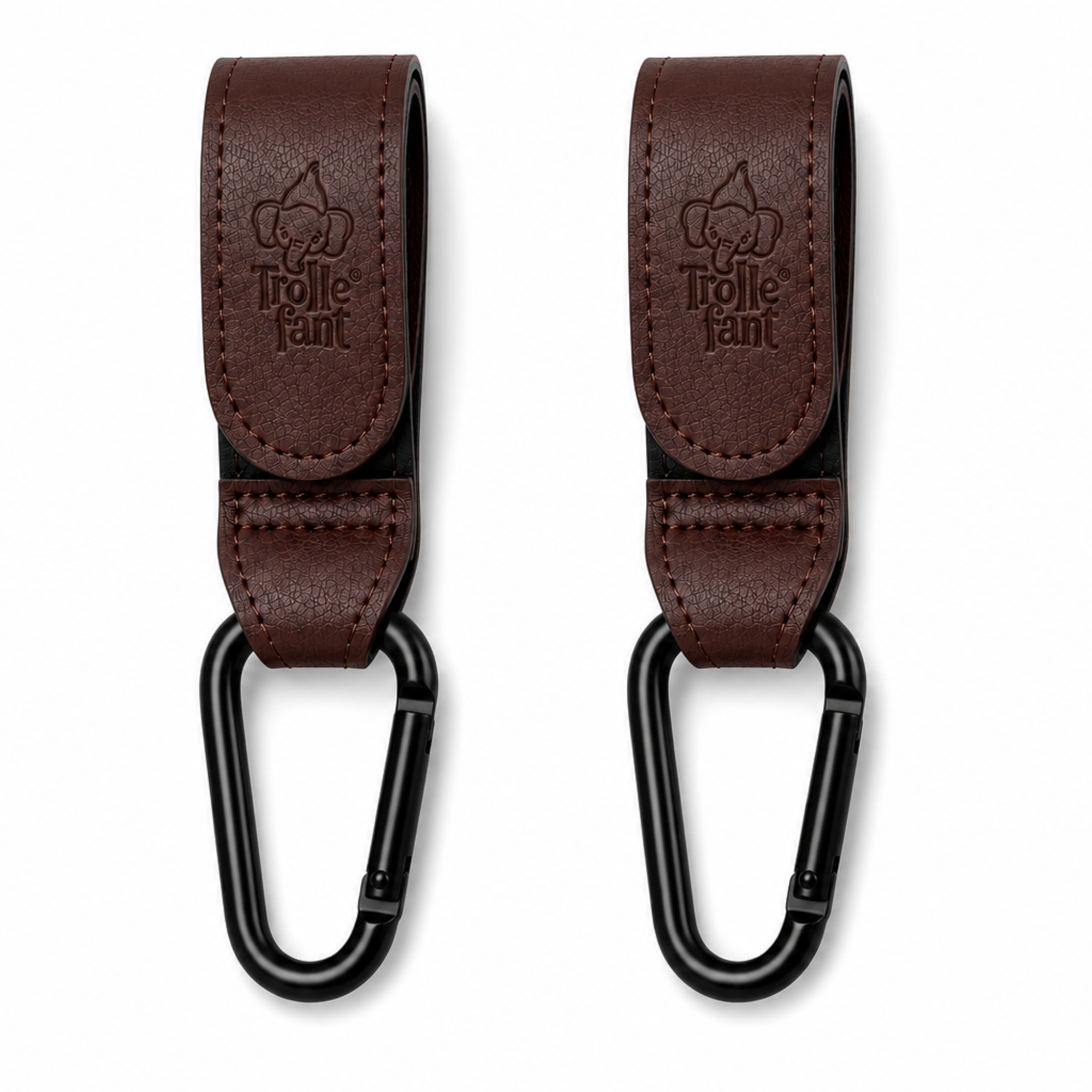 Trollefant Premium barnevognskroker 2-pack, brun