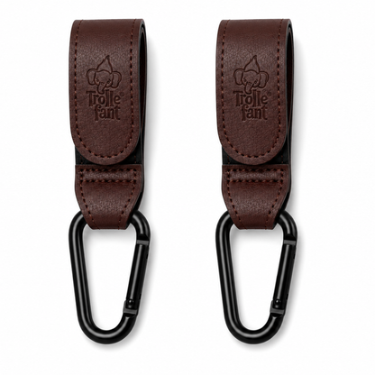 Trollefant Premium barnevognskroker 2-pack, brun