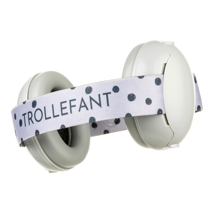 Trollefant hørselsvern for baby 2 in 1, grå