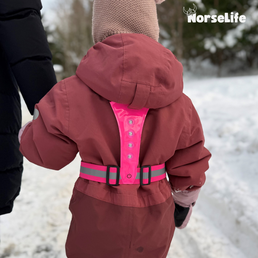 Norselife Refleksvest med LED-lys - velg farge