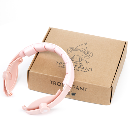 Trollefant hørselsvern for baby 2 in 1, rosa