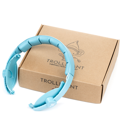Trollefant hørselsvern for baby 2 in 1, blå
