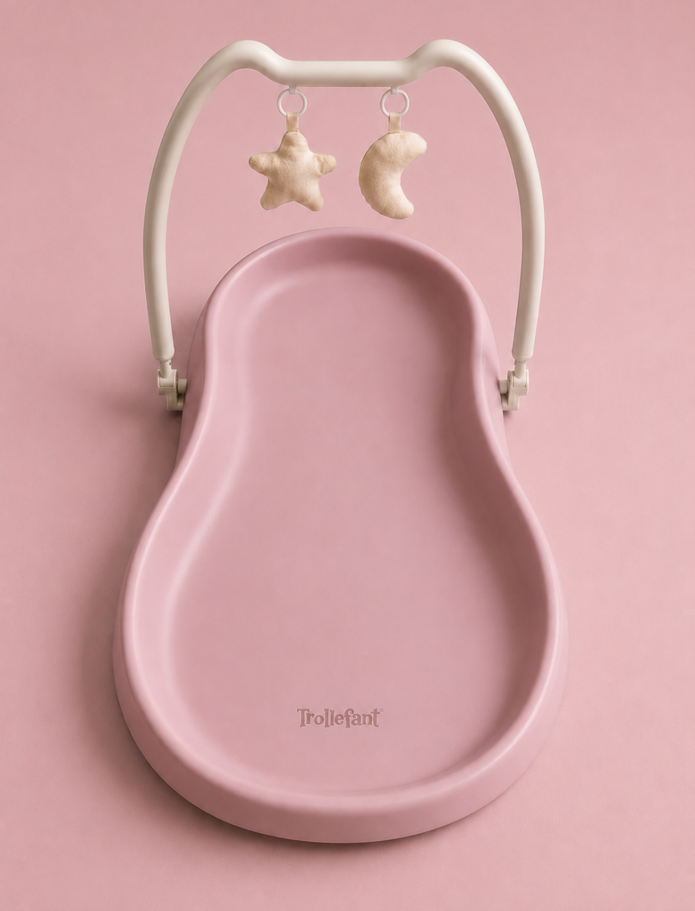 Trollefant stellematte med sele og avtakbar lekebue, Rosa / OUTLET m. skadet emballasje