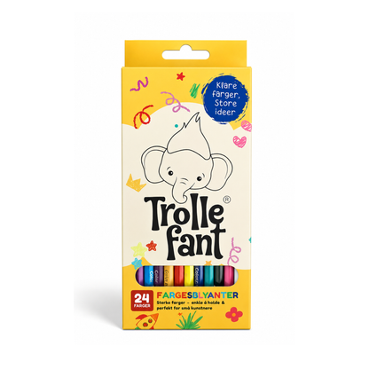 Trollefant Fargeblyanter – 24 farger