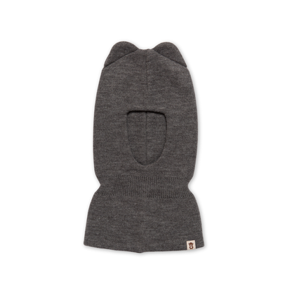 Balaklava i merinoull, grå