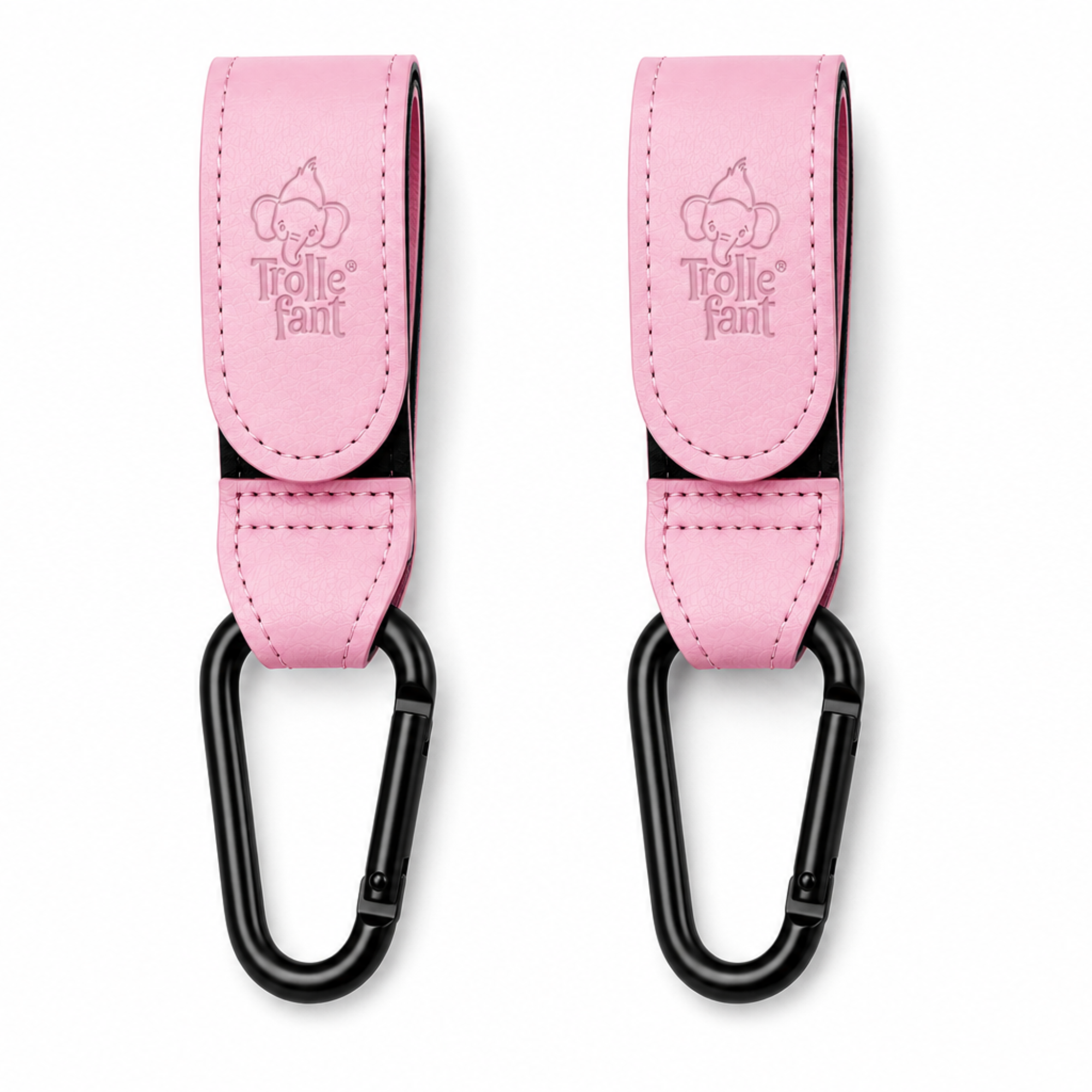 Trollefant Premium barnevognskroker 2-pack, rosa
