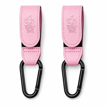 Trollefant Premium barnevognskroker 2-pack, rosa