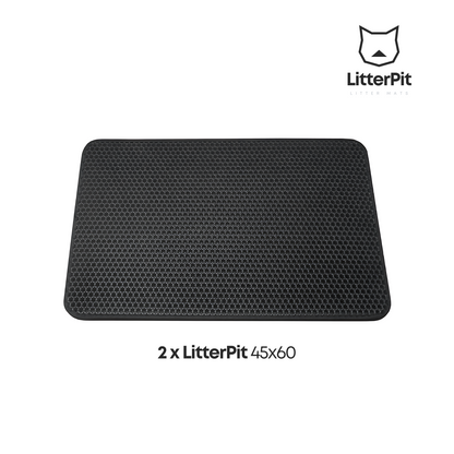 LitterPit Kattetoalettmatte 45x60 cm / 2 for 1