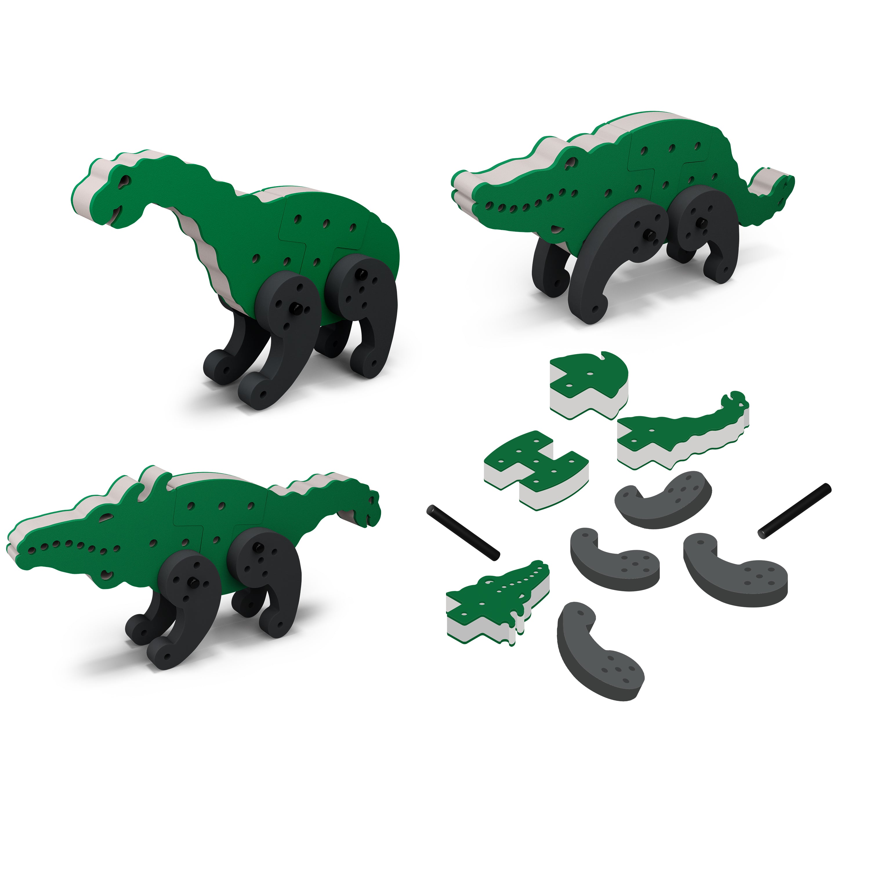 BAKOBA Dra-Cro-Saurus – byggesett i mykt skum