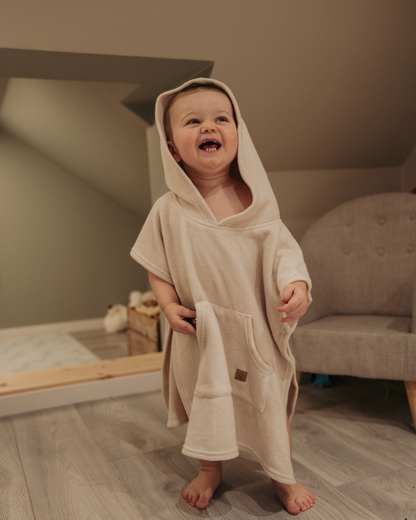 Trollefant Luksus Badeponcho – Bambus, Beige