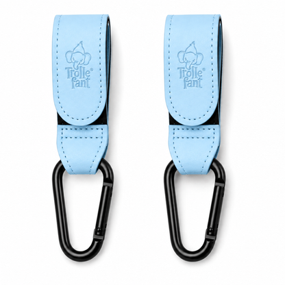 Trollefant Premium barnevognskroker 2-pack, lyseblå