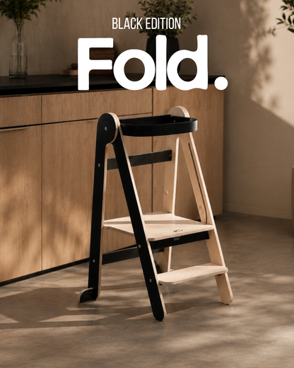 Tower Fold – fleksibel, sammenleggbar kjøkkenhjelper, Black Limited Edition