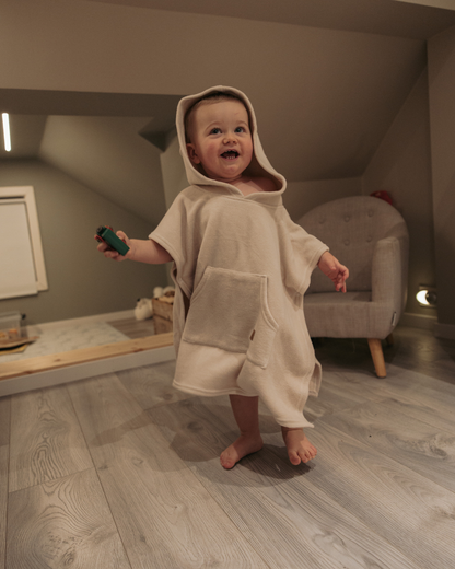 Trollefant Luksus Badeponcho – Bambus, Beige