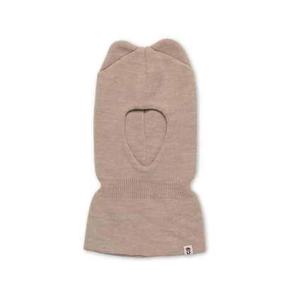 Balaklava i merinoull, beige