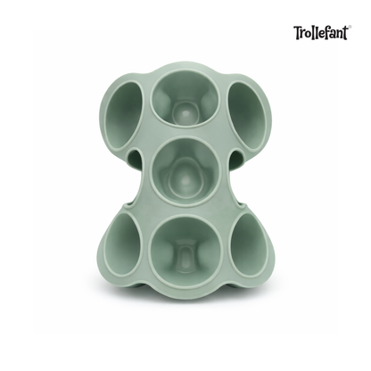 Trollefant fryseform med lokk – 9 x 60 ml (Grønn)