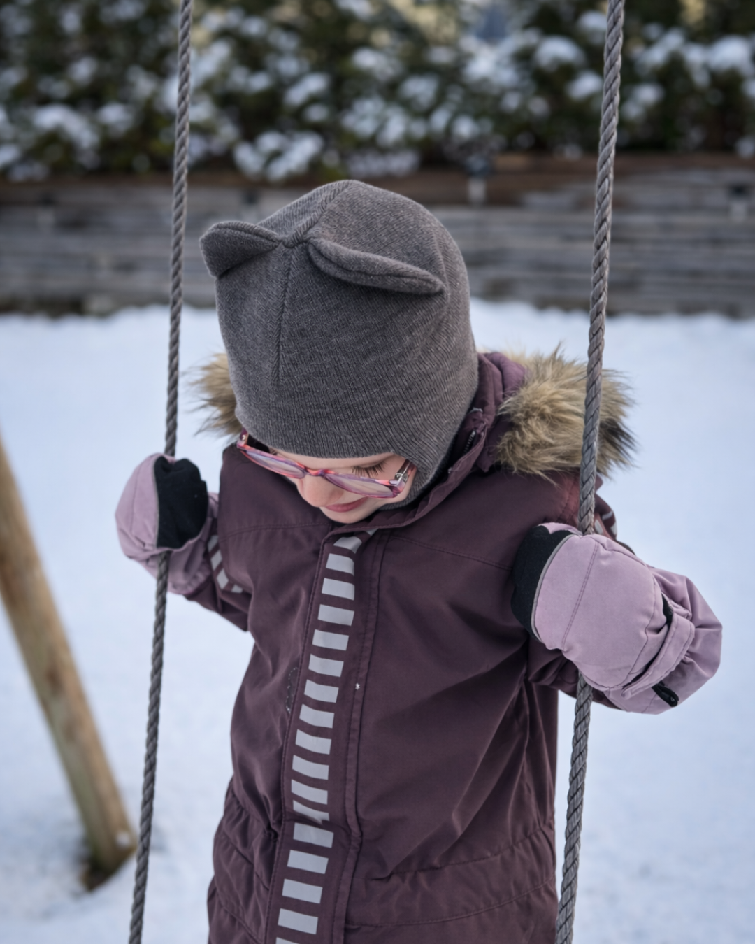 Balaklava i merinoull, grå