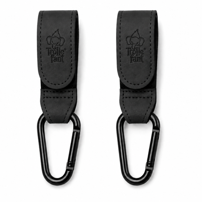 Trollefant Premium barnevognskroker 2-pack, svart