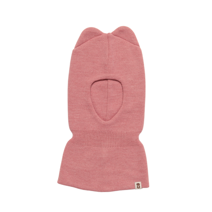 Balaklava i merinoull, rosa