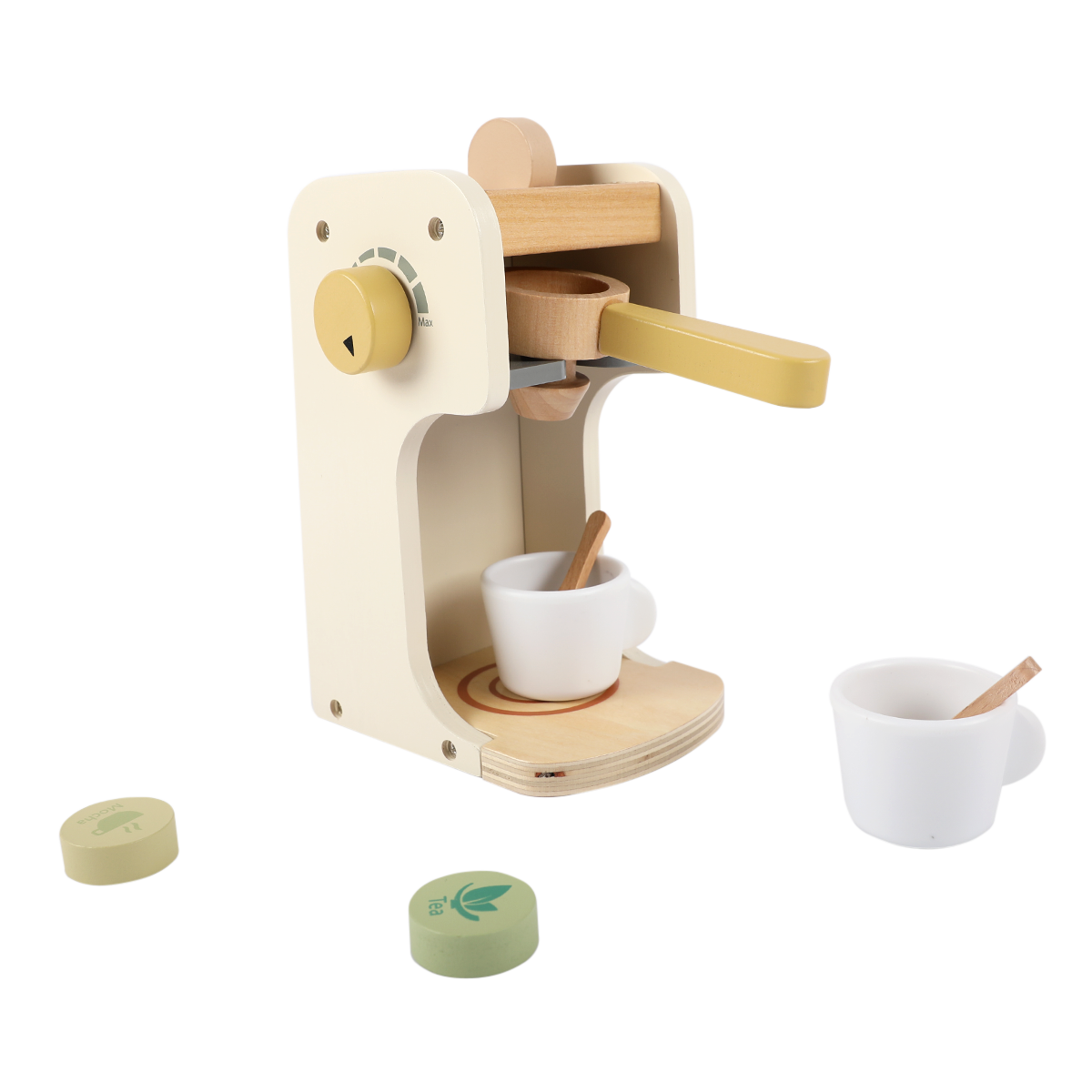 Lekekaffemaskin i tre