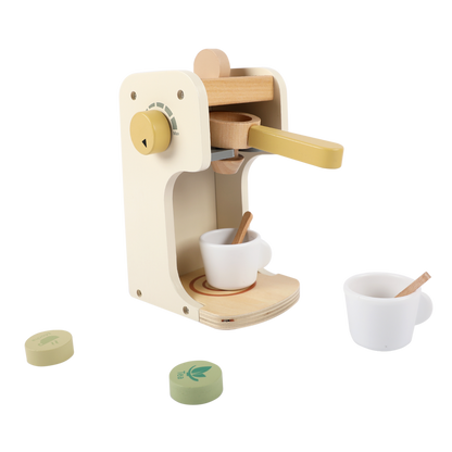 Lekekaffemaskin i tre