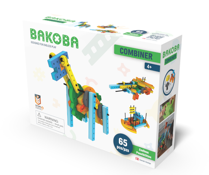 BAKOBA Combiner – byggesett i mykt skum (65 deler)