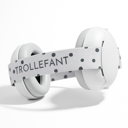 Trollefant hørselsvern for baby, grå